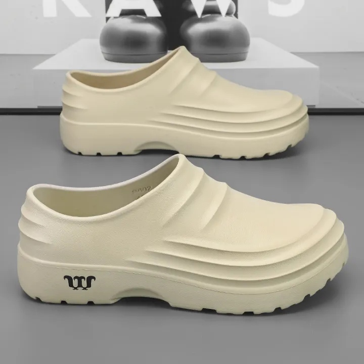 Chef%20Shoes%20Anti%20Slip%20and%20Oil%20Proof%20Work%20Shoes%20Slip-on%20Shoes%20Mens%20Casual%20Trendy%20Slipper%20One%20Step%20Fashion%20Garden%20Shoes%20for%20Beach%20-%20Image%203