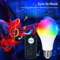 Smart Led Bulb Tuya Bluetooth RGBCW Light Bulb Phone APP Control E27 220V-240V 110V Colorful LED Lamp For Bedroom Ambient Light. 