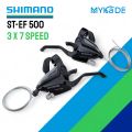 Shimano ST-EF500 3x7 Speed Shifter Brake Lever Set – Original MTB Gear Set for 21-Speed Bicycles. 