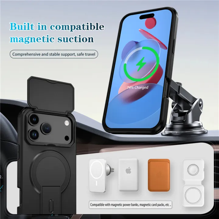 Armor%20Funda%20For%20iPhone%2017%20Air%2016E%2016%2015%2014%2013%2012%2011%20Pro%20Max%20Mini%20Case%20Slide%20Camera%20Lens%20Protector%20Coque%20Wireless%20Charging%20Cover%20-%20Image%203