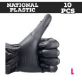 10 Pcs Black Kitchen Disposable Gloves Waterproof Thickenend Hygiene & Protective NITRILE Gloves. 