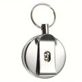 Duty Badge Reels Retractable Badge Holder, Metal Retractable Keychain Badge Reel ID Badge Holder with Belt Clip Key Ring. 