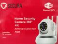 Secura WiFi Home Security Camera 360 4K AI Motion Detection Alert. 
