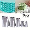 5PCS/set Stainless Steel Cake Icing Piping Nozzle DIY Pastry Nozzles Kit Decorating Pastry Cupcake Decorating Tools Baking Tools.