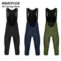 Rsantce 2024 Men 2 Pockets 3/4 Cycling Bib Shorts Summer Spring Autumn Bicycle Pants Bike Mtb Clothing Trousers.