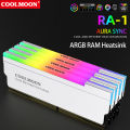 COOLMOON 5V-3PIN ARGB RAM Heatsink Heat Spreader Cooler Memory Cooling Vest with Thermal Silicone Pad for Desktop Computer PC. 