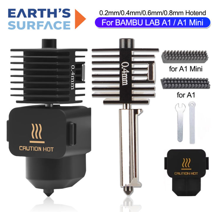 3D Printer Parts for Bambu Lab A1 A1 Mini Assembly Hotend Kit 0.2 0.4 0.6 0.8mm for Bambu Lab A1/A1 mini Nozzle Silicone Brush