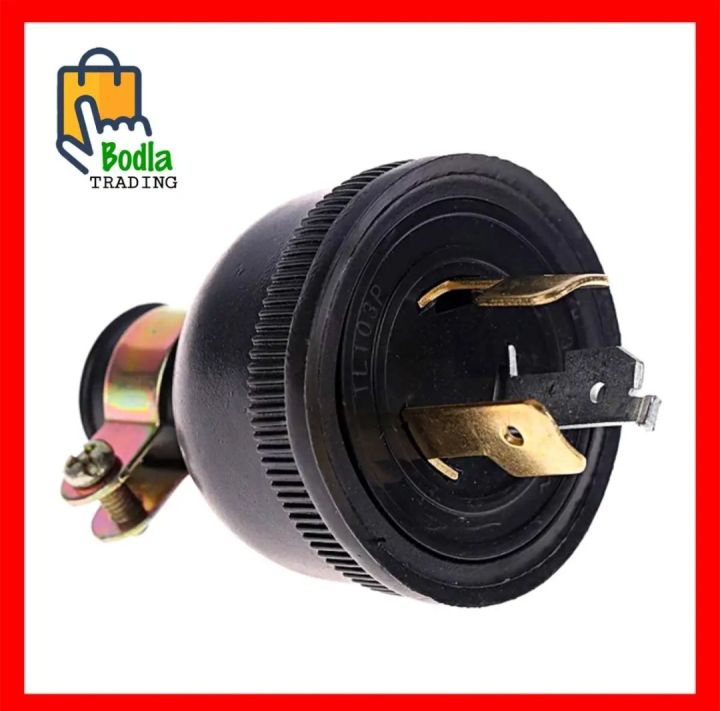 Generator 3 Pin Plug, AC 250V 30A Screw Lock Generator Power Plug, Generator Parts