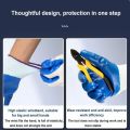 1 Pair Rubber Coated Working Safety Hand Gloves, Use For Bike Riding, Construction, Farm Work, Household, Anti Slip Work, ETC.