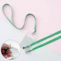 Office2art PM10 fabric card neck strap 10mm. Green (100/pack) card neck strap badge iron badge employee badge holder student name badge student name badge. 