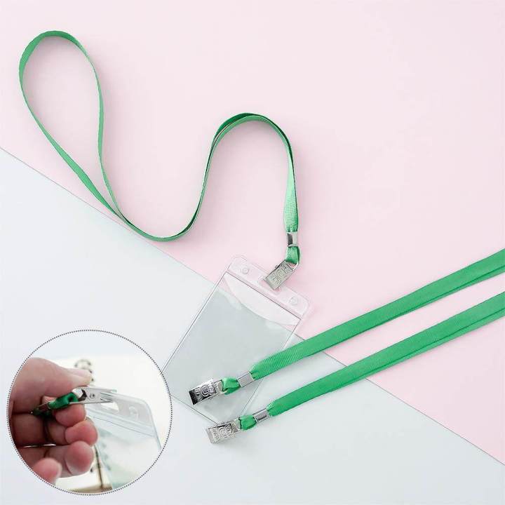 Office2art%20PM10%20fabric%20card%20neck%20strap%2010mm.%20Green%20(100/pack)%20card%20neck%20strap%20badge%20iron%20badge%20employee%20badge%20holder%20student%20name%20badge%20student%20name%20badge%20-%20Image%203