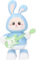 Electronic Dancing Rabbit Guitarist with Music Flashing Lights, 360 Degree Rotating and Sensing Interactive Fun Toy for Children (Color May Vary). 