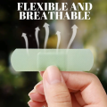 24pcs/40pcs PE Waterproof Bandages Solid Color Breathable Bandages Stickers In 8 Styles.
