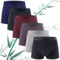 6pcs Bamboo Fiber Men Flat Underwear Solid Color Simple Mid Waist Sports Underpants Soft Breathear High Quality Fabric Knickers.