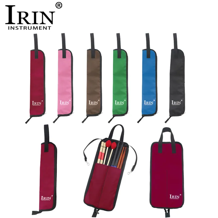 IRIN Drum Stick Bag Oxford Cloth Drumstick Thicken Case Waterproof Handbags Carrying Strap Percussion Instrument Accessories