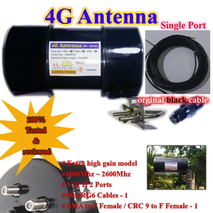 broadband antenna single port