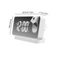 Multi-function Projection Electronic Clock Luminous Silent Alarm Clock Student Bedside Table Clock Home Desktop Decoration. 