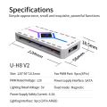 UPSIREN U-H8 V2 Chassis fan HUB, SATA power supply/magnetic suction/ARGB/PWM 9-port 2-in-1/with controller. 