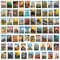 68Pcs World Famous City Stickers Architecture Travel Scenery DIY Graffiti Decal for Phone Luggage Laptop Scrapbook Decals. 