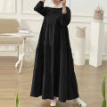 Autumn Muslim Abaya Long Dress ZANZEA Fashion Women Long Sleeve Solid Ruffles Sundress Robe Femme Eid Mubarek Islamic Clothing.