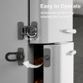 4pcs Easy-to-Install Refrigerator and Freezer Door Locks No Tools or Drilling Required Suitable for Refrigerators Cabinets. 