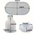 3-piece lotus tray vase resin mold gypsum diy home decoration novice crafts silicone mold production.