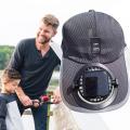 Summer Men Women Fan Baseball Hat Sun Block Baseball Hat with Solar Fan USB Charging Fan Breathable UV Block Outdoor Sunhats.