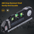 Laser Level Multipurpose Line Laser Leveler Tool Cross Line Lasers With 8FT 2.5M Standard Measure Tape and Metric Rulers. 