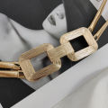 Designer Belts For Women High Quality Luxury Brand Female Waist Gold Chain Belt Elastic Waistband Dress Stretch Metal Riem. 