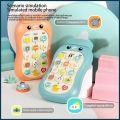 Intelligent Education Cell Phone Musical Simulation Bottle Toy Baby Nibble Pacifier Teether Telephone Music Sound feeder Machine For 1+ Years Old with lanyard. 