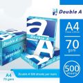 Double a paper 70g A4 Size Ream (500 Sheet). 