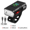 1000LM Bike Light Headlight T6 Bicycle Flashlight LED USB Rechargeable Torch Cycling Front Lamp High Beam Accessories. 