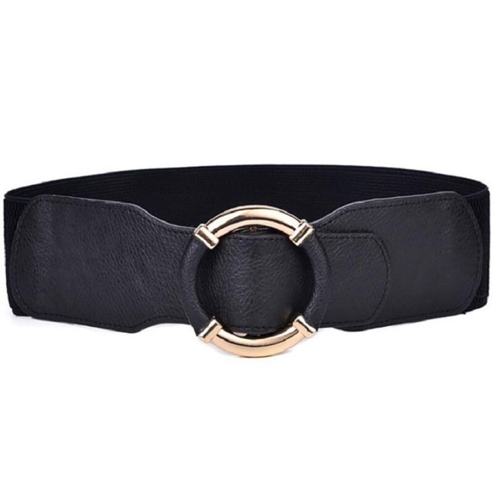 Women's%20Elastic%20Belt%20Corset%20Women%20Waist%20Belts%20Trend%20Gold%20Circle%20Buckle%20Waistband%20High%20Quality%20Stretch%20Wide%20Black%20Belt%20DT072%20-%20Image%204