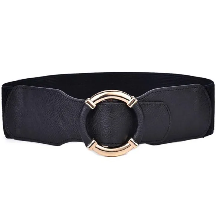 Women's%20Elastic%20Belt%20Corset%20Women%20Waist%20Belts%20Trend%20Gold%20Circle%20Buckle%20Waistband%20High%20Quality%20Stretch%20Wide%20Black%20Belt%20DT072%20-%20Image%204