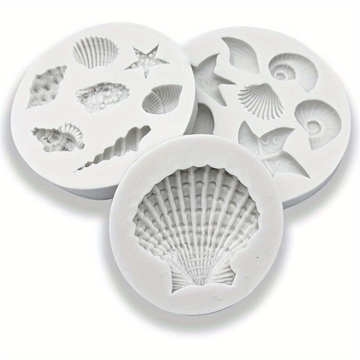 3PCS%20Ocean%20Themed%20Cake%20Decoration%20With%20Silicone%20Mold,%20Conch,%20Starfish,%20Coral%20Baking%20Mold,%20Chocolate%20Candy%20Polymer%20Production%20-%20Image%202