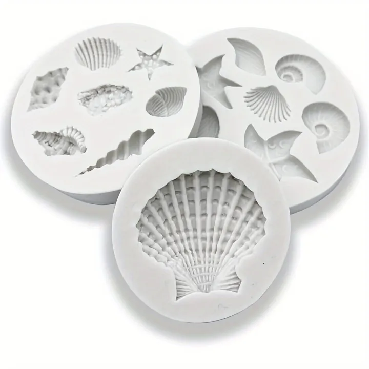 3PCS%20Ocean%20Themed%20Cake%20Decoration%20With%20Silicone%20Mold,%20Conch,%20Starfish,%20Coral%20Baking%20Mold,%20Chocolate%20Candy%20Polymer%20Production%20-%20Image%202