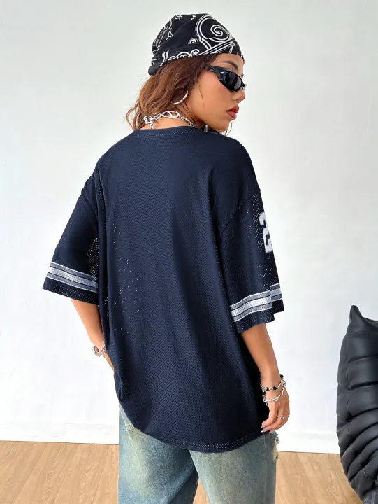 New%20Hot%20Women%20Los%20Angeles%20jerseys%20Coolane%20Summer%20Drop%20Shoulder%20Oversized%20Football%20Jersey%20Tee%20With%20Letter%20Print%20Couple%20Same%20Style%20-%20Image%205