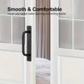 2pcs Barn Door Handles, Sliding Door Handle, Black Cabinet Handles, Door Pull Handle, Aluminum Alloy Door Pulls with Plate. 