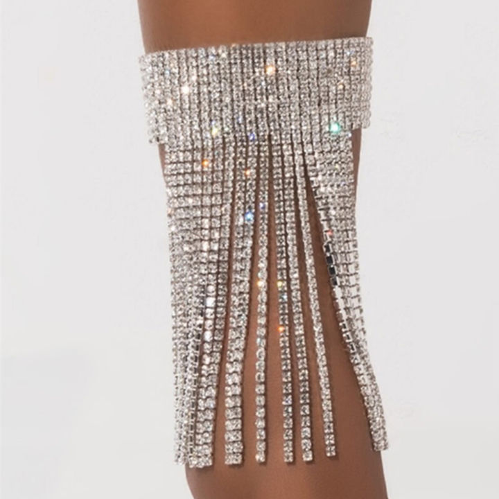 XSBODY%201PC%20Full%20Rhinestone%20Tassel%20Adjustable%20Ankles%20Foot%20Chain%20Jewelry%20for%20Women%20Crystal%20Anklets%20Cheville%20Bracelet%20Leg%20s%20-%20Image%205