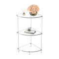 3 Tier Corner Table Multifunctional Acrylic Wall Side Table for Bedroom Bathroom Living Room. 