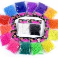 300pcs Colorful Rubber Band Bag for Children's Puzzle DIY Toys Rainbow Ring Bracelet Woven Toys, Hair Bands. 