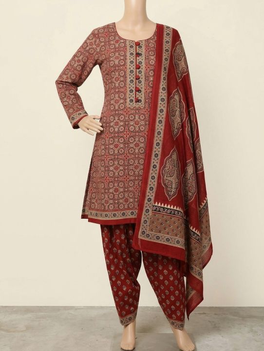 Kajolrekha Women’s 3 Piece Suit – Joupuri Premium Cotton | Elegant Printed Design | Eid Collection,[3pc]