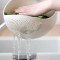 1pc - Plastic Drain Basket Filter, Rice Bowl, Drain Basket, Fruit Bowl, Laundry Basket, Handle, Home Kitchen Organizer. 