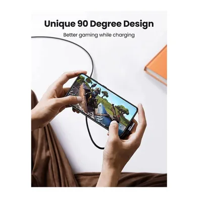 UGREEN%2070643%20USB-C%202.0%20to%20Angled%20USB-C%20M/M%20Cable%20Aluminium%20Shell%20with%20Braided%201m%20(Black)%20US334%20-%20Image%203