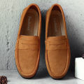 Men Casual Shoes Fashion Suede Leather Men Loafers High Quality Moccasins Slip On Men's Flats Lightweight Driving Shoes 38-47. 