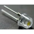 8mm White LED Clear Light 10 Pcs. 