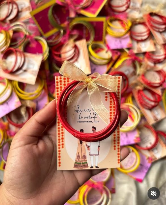 Pack of 15 Mayun /Mehndi Favours card(only card)