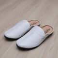 New Fashion Summer Leather Stylish Tiger Pattern Special Sole Beach half shoes Slippers - White - Shoes For Men - জুতা ছেলেদের - Shoe For Boys - Shoes For Men - জুতা ছেলেদের - Shoe. 