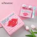 KORMESIC 
Exfoliating Hydrating Moisturizing Nourishing 4 In 1 Mask & Lip Scrub & Lip Balm Set Peach Lip Repairing Care Kit. 