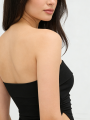 European and American Hot Girl  Simple Solid Color Sleeveless Short Vest for Women Commuting Style Strapless. 